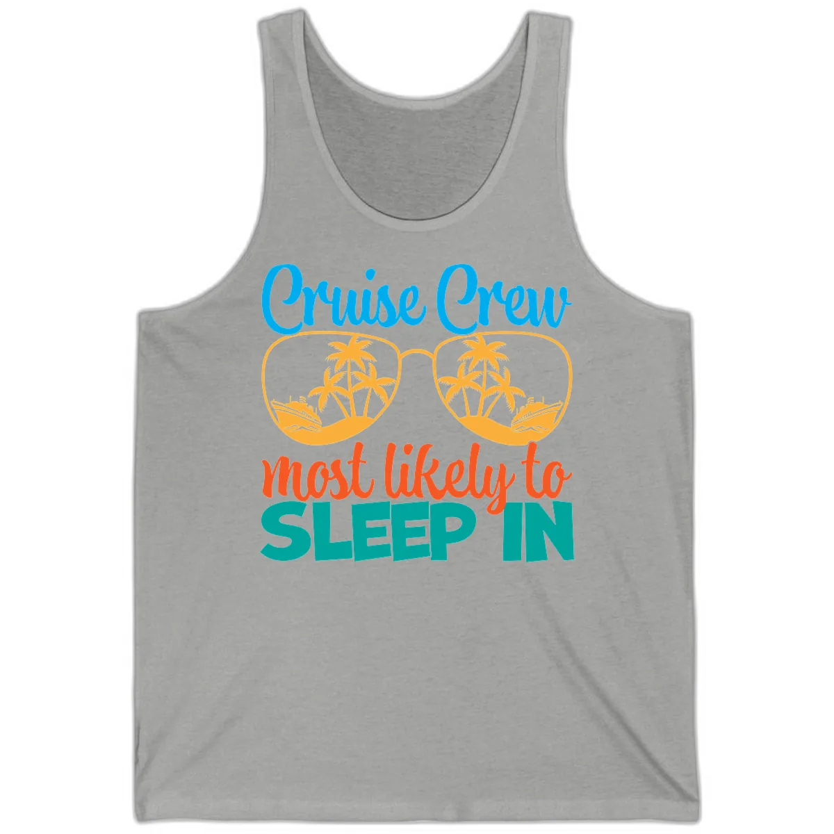 Cruise Crew Most Likely To Sleep In Tank in Athletic Heather