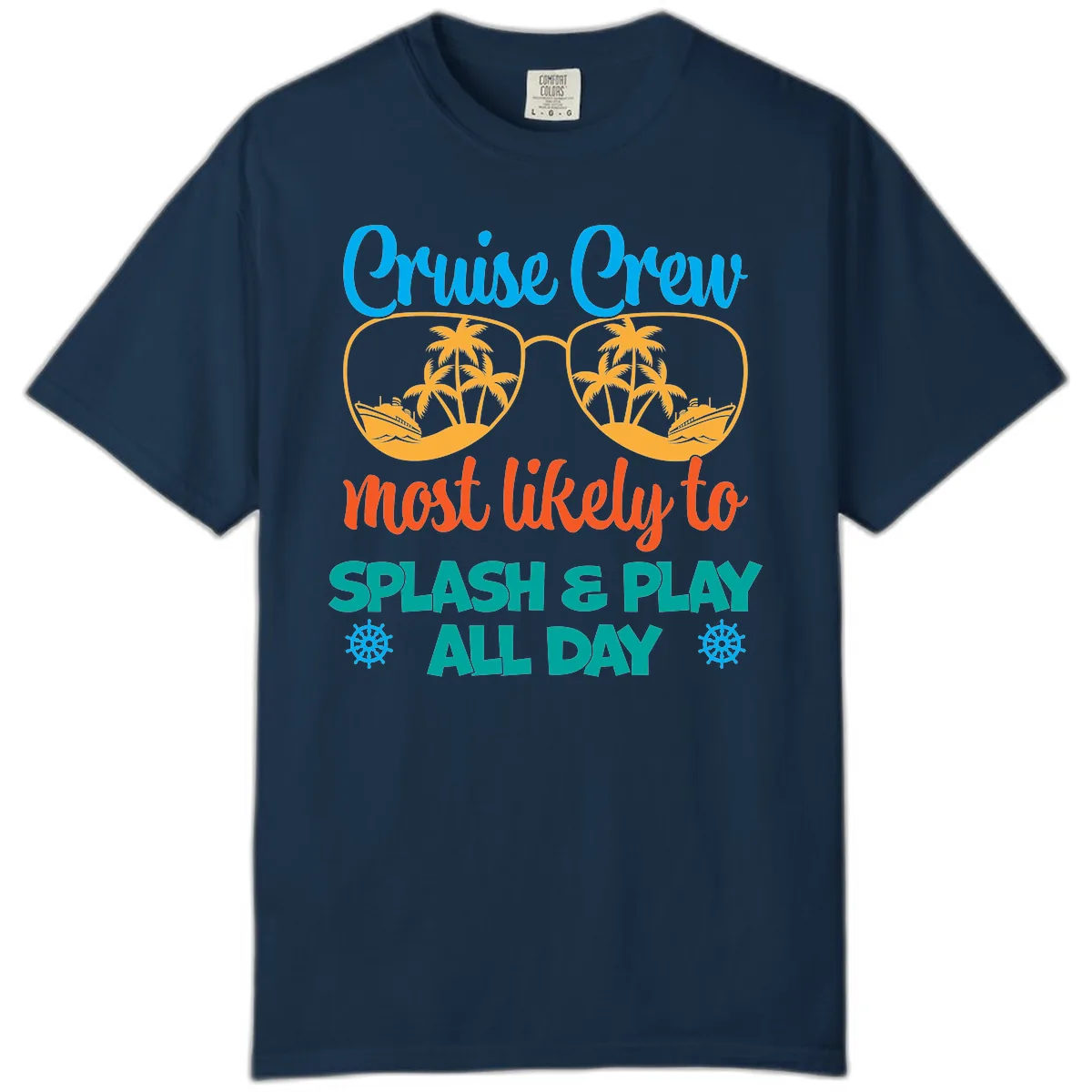 Cruise Crew Most Likely To Splash & Play Comfort Color in True Navy