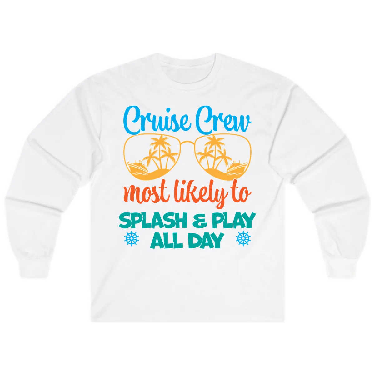 Cruise Crew Most Likely To Splash & Play Long Sleeve in White