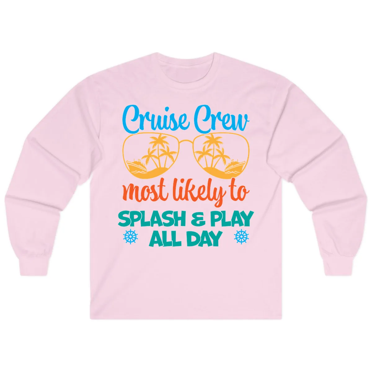 Cruise Crew Most Likely To Splash & Play Long Sleeve in Light Pink