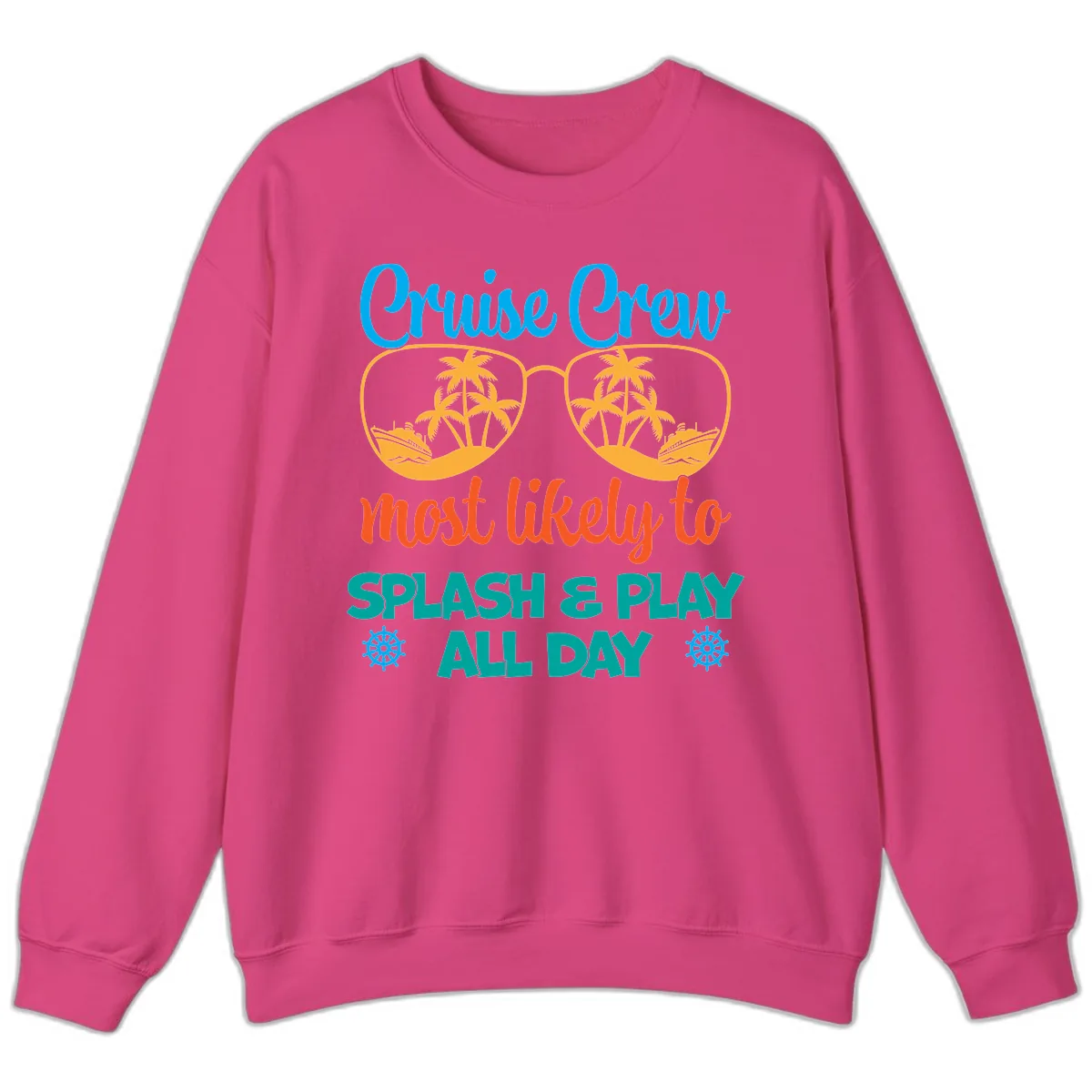 Cruise Crew Most Likely To Splash & Play Sweatshirt in Heliconia