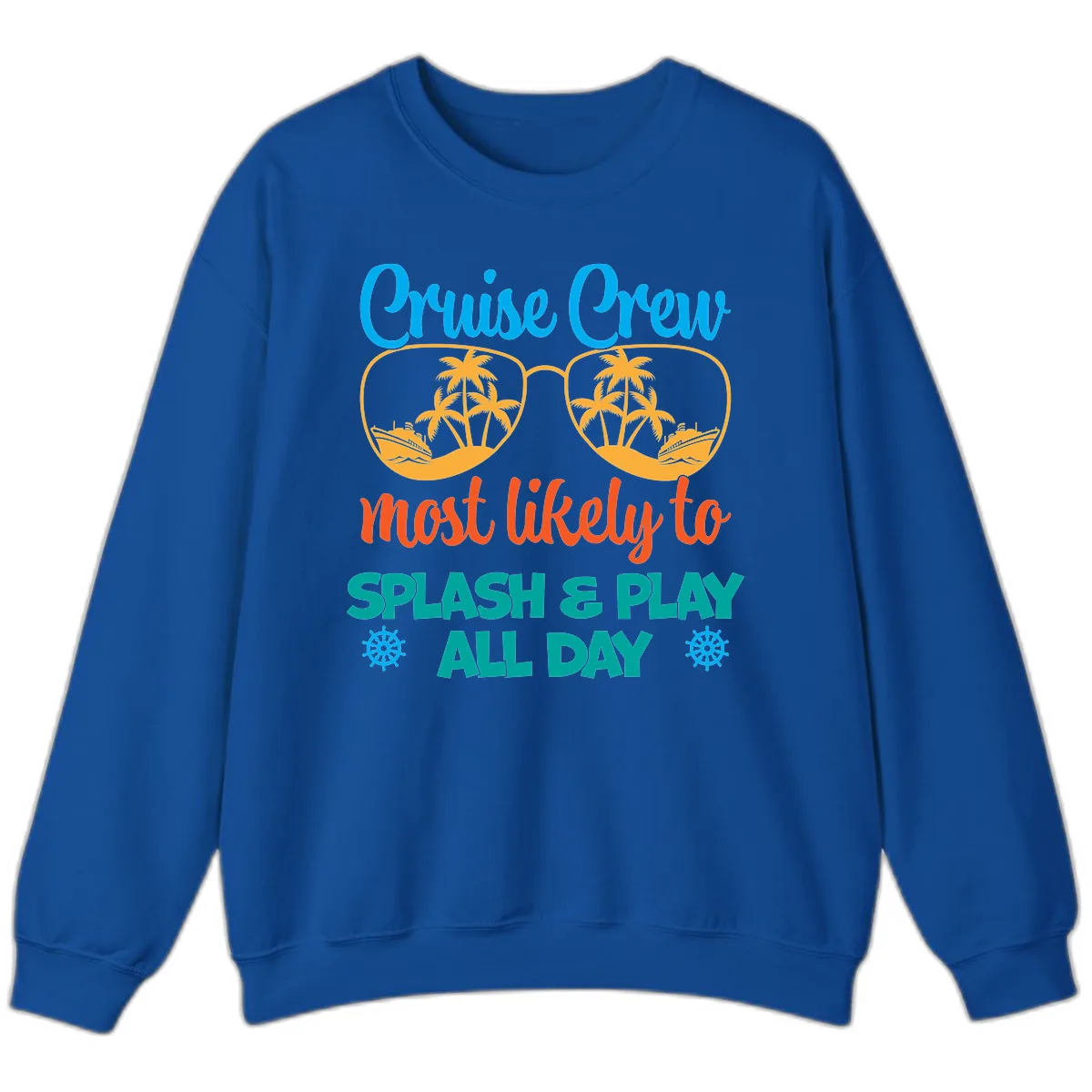 Cruise Crew Most Likely To Splash & Play Sweatshirt in Royal