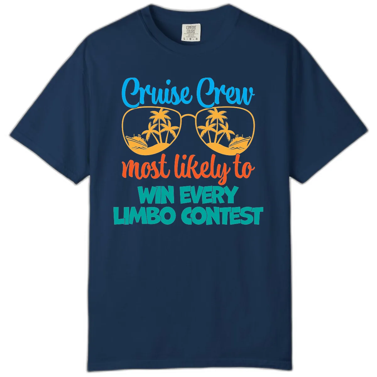 Cruise Crew Most Likely to Win Limbo Comfort Color in Navy