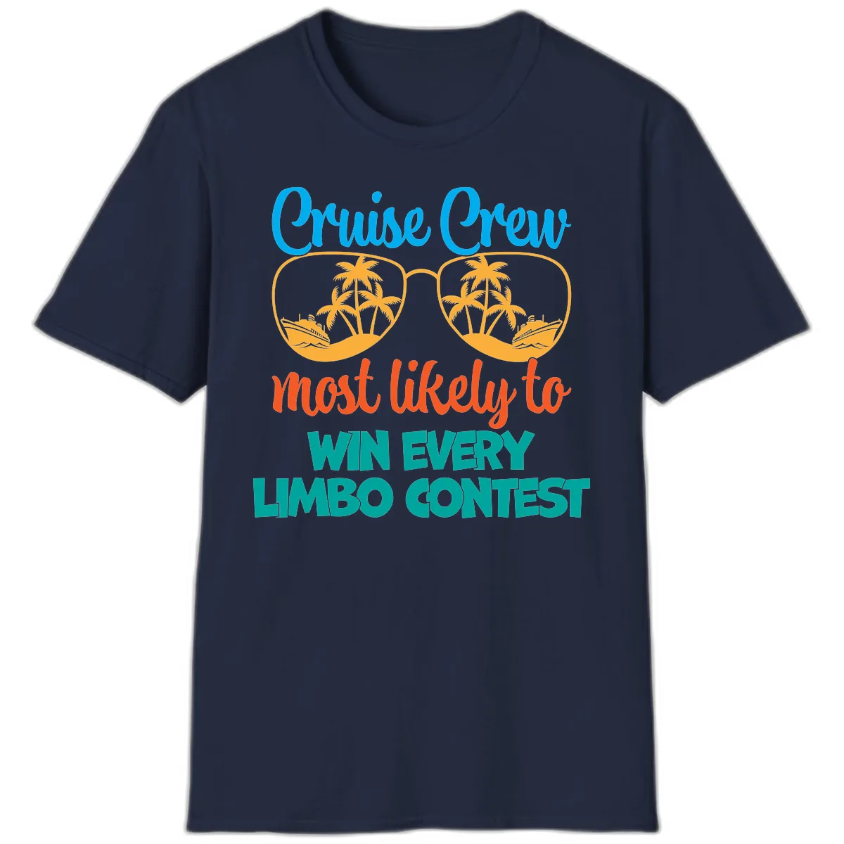 Cruise Crew Most Likely to Win Limbo T-Shirt in Navy