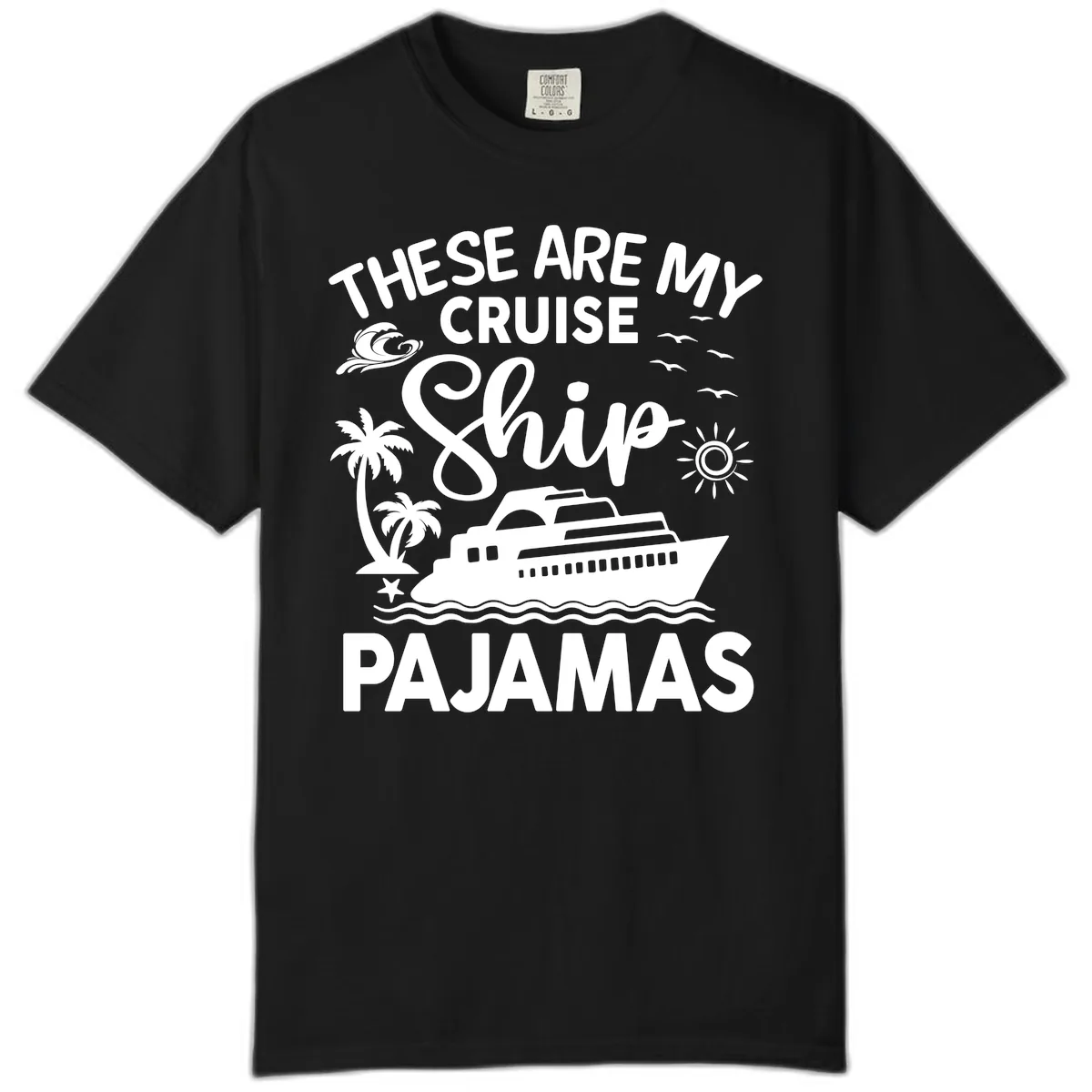 Cruise Ship Pajamas Comfort Color in Black