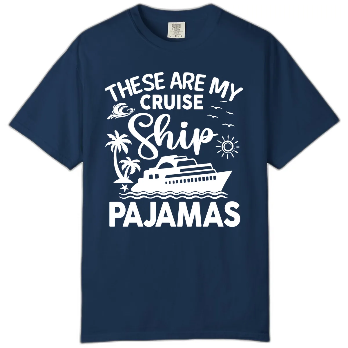 Cruise Ship Pajamas Comfort Color in Navy