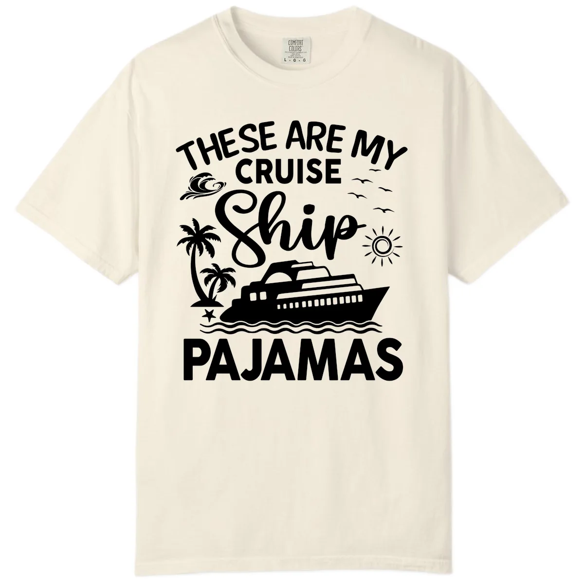 Cruise Ship Pajamas Comfort Color in Ivory