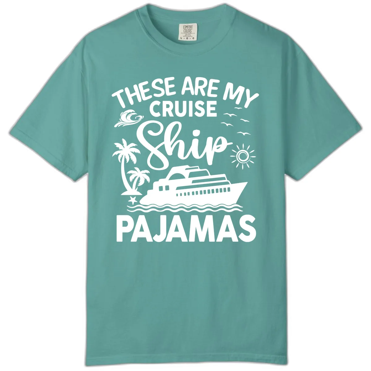 Cruise Ship Pajamas Comfort Color in Seafoam