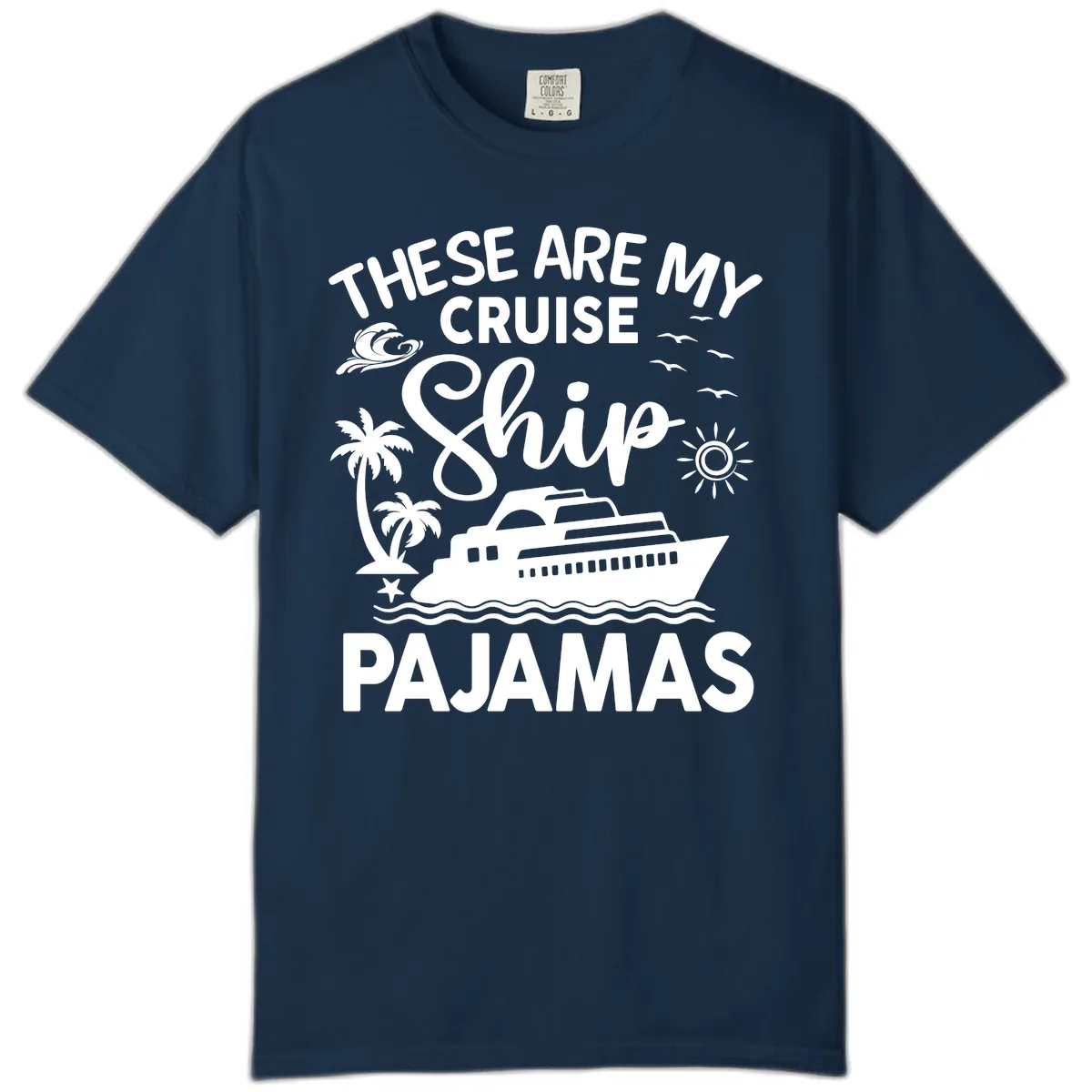 Cruise Ship Pajamas Comfort Color in True Navy