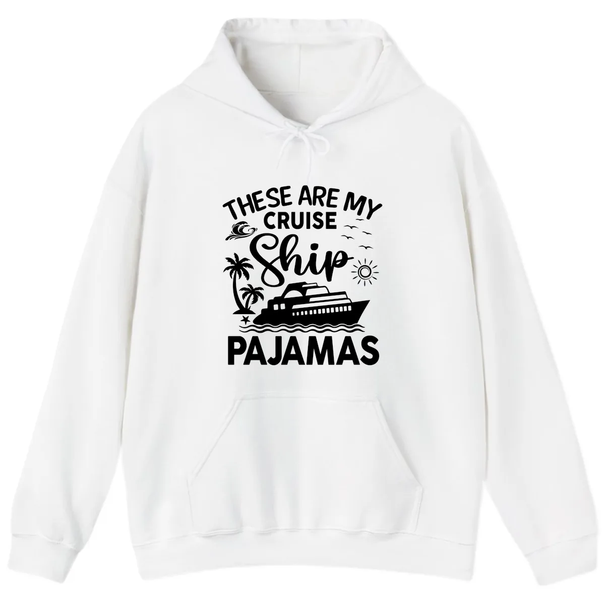 Cruise Ship Pajamas Hoodie in White