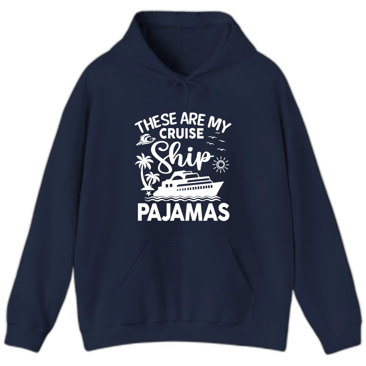 Cruise Ship Pajamas Hoodie in Navy