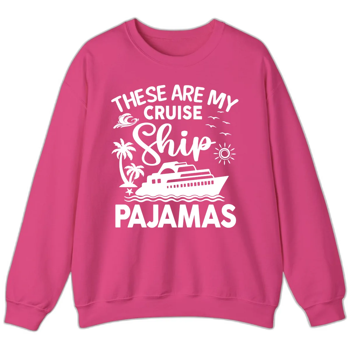 Cruise Ship Pajamas Sweatshirt in Heliconia