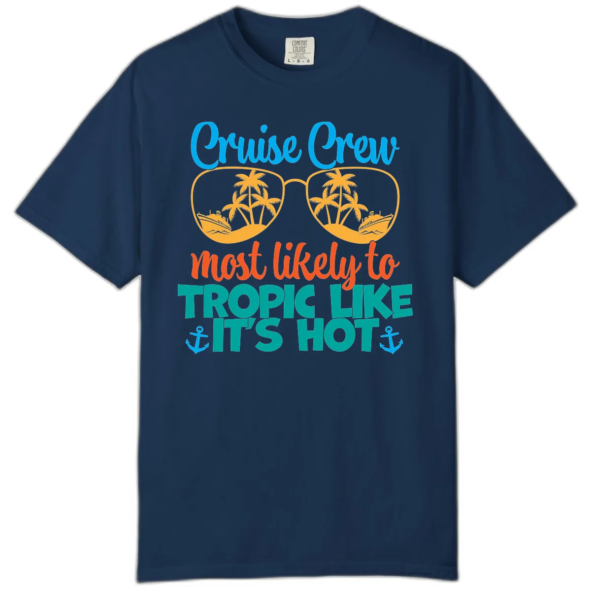 Cruise Crew Most Likely To Tropic Like It's Hot Comfort Color in Navy