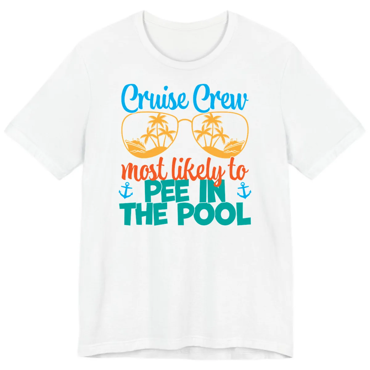 Cruise Crew Most Likely To Pee In The Pool Premium T-Shirt in White