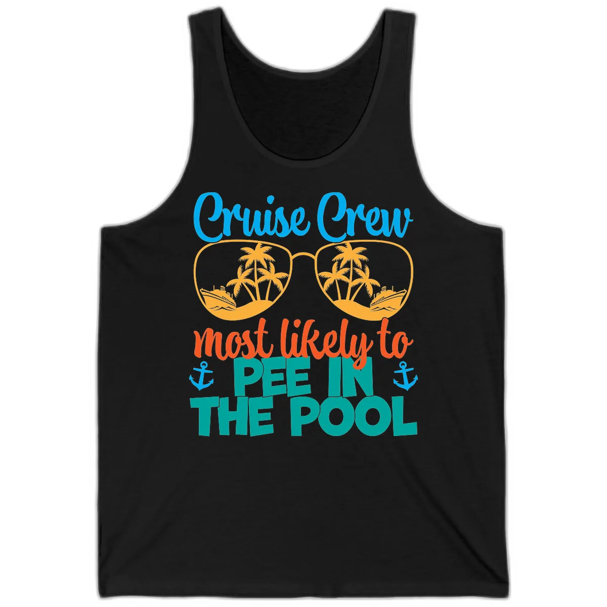 Cruise Crew Most Likely To Pee In The Pool Tank in Black