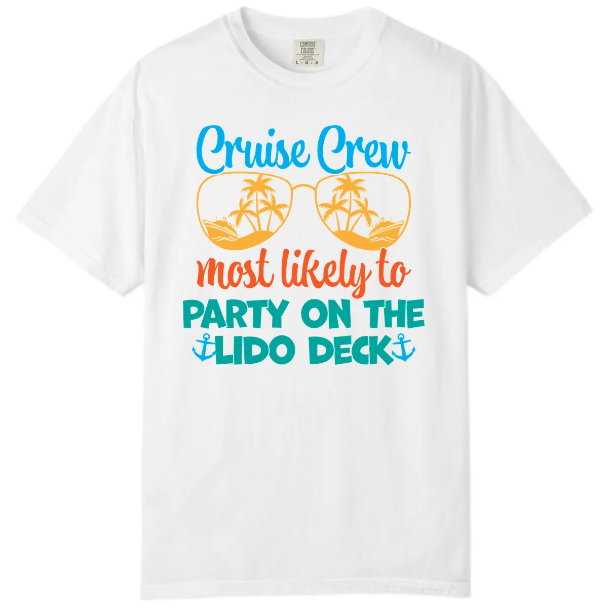 Cruise Crew Lido Deck Party Comfort Color in White