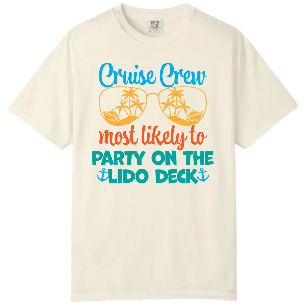 Cruise Crew Lido Deck Party Comfort Color in Ivory