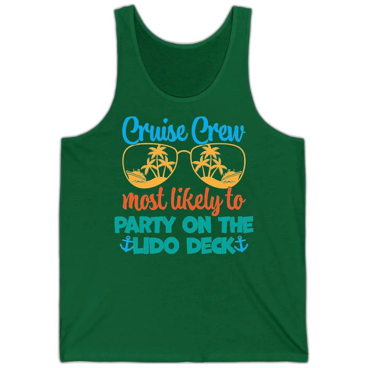 Cruise Crew Lido Deck Party Tank in Kelly
