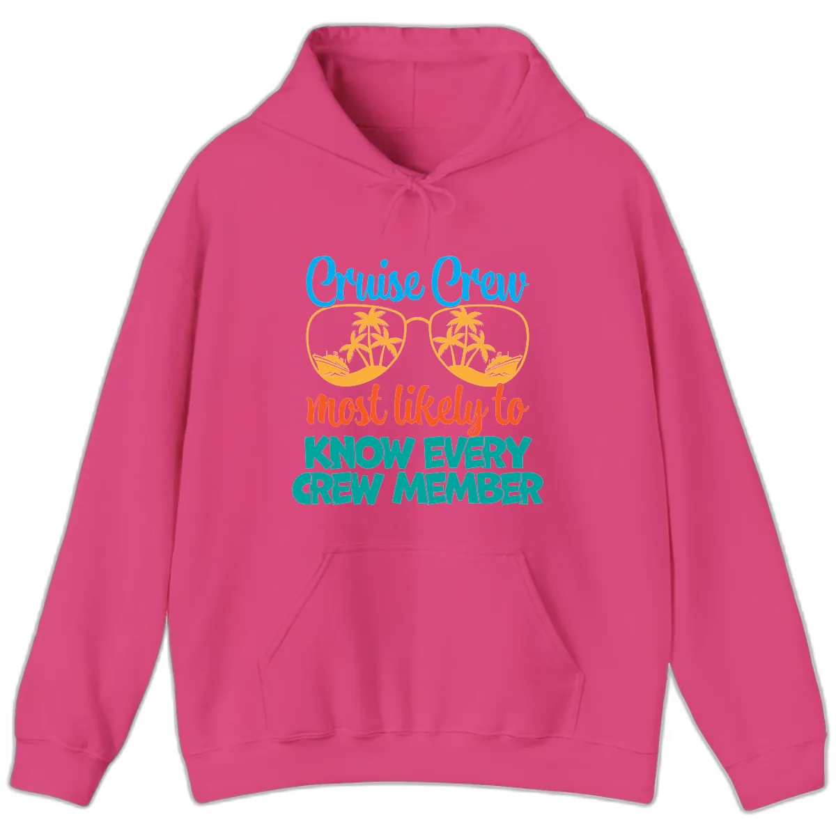 Cruise Crew Most Likely To Know Hoodie in Heliconia