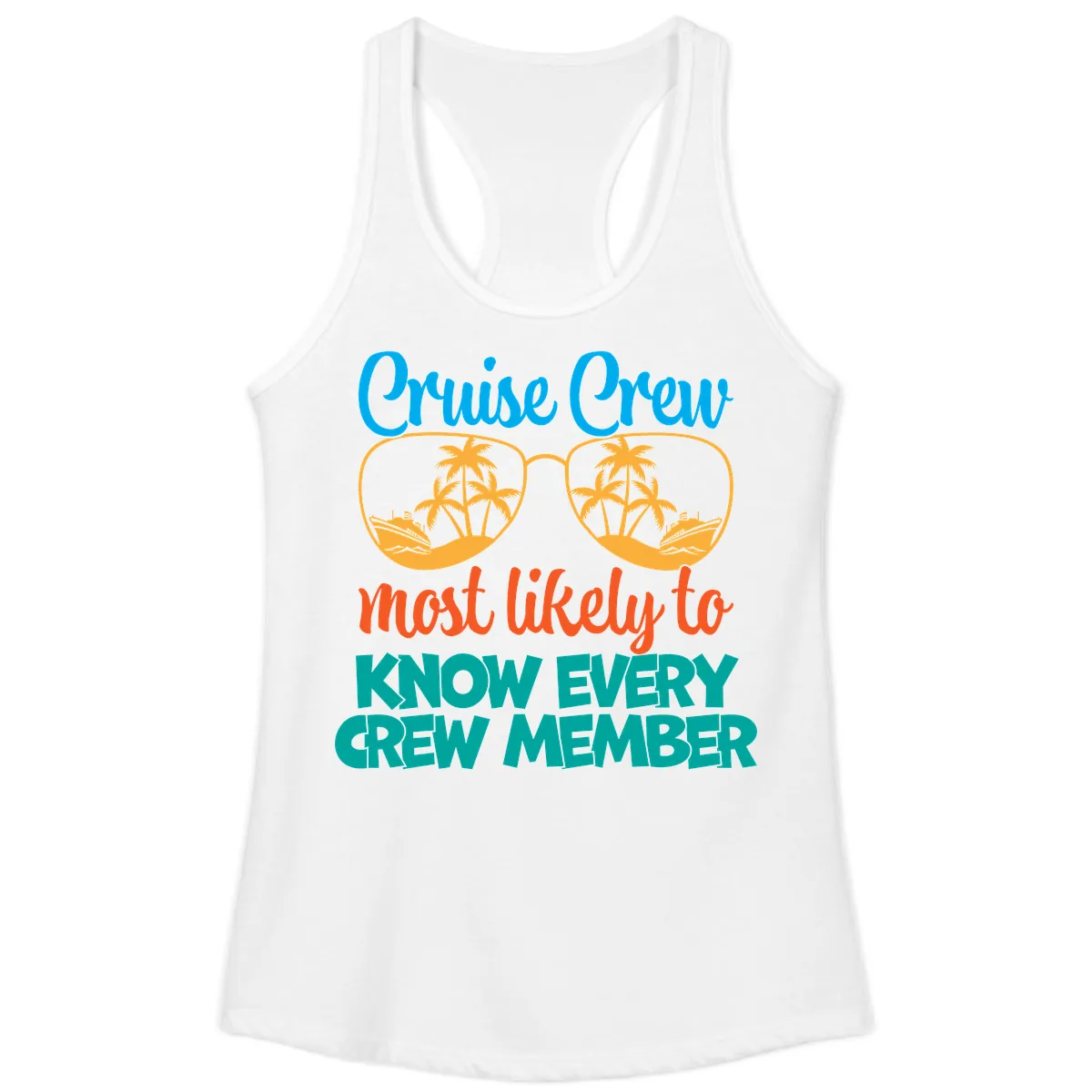 Cruise Crew Most Likely To Know Ladies Tank in White