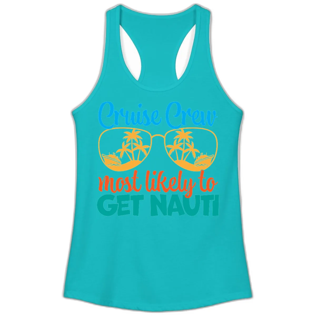 Cruise Crew Most Likely To Get Nautic Ladies Tank in Tahiti Blue