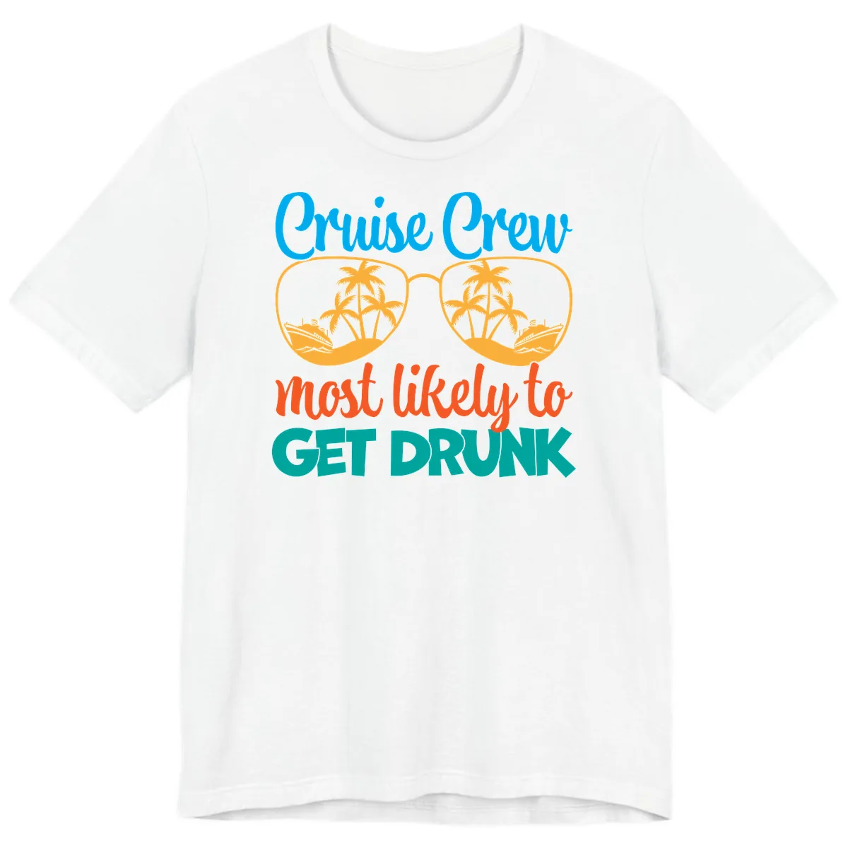 Cruise Crew Most Likely To Get Drunk Premium T-Shirt in White