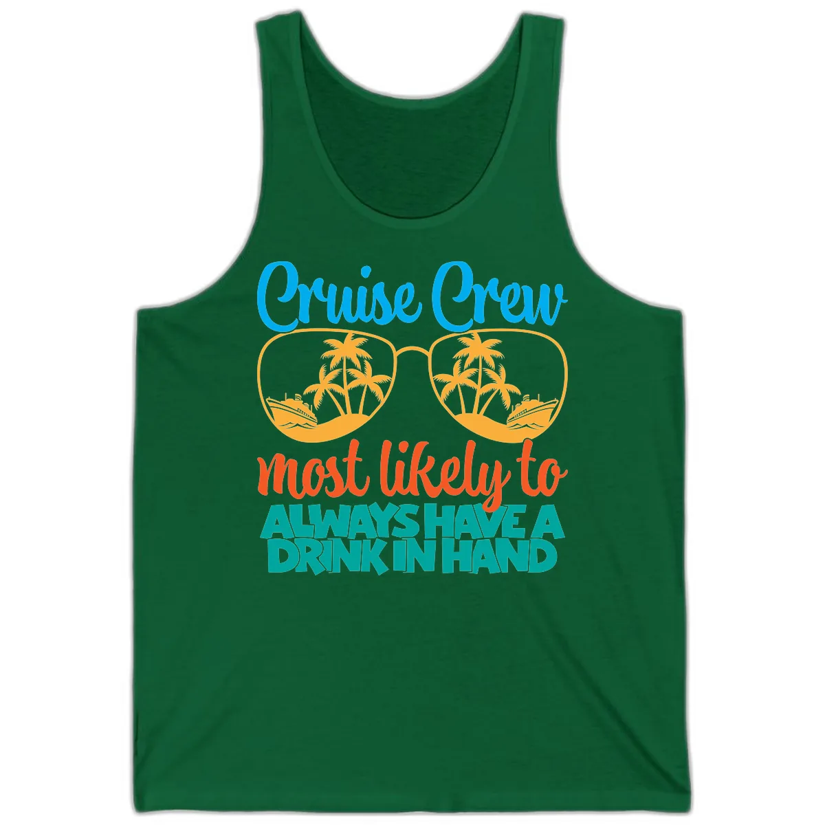Cruise Crew Most Likely To Always Have A Drink Tank in Kelly