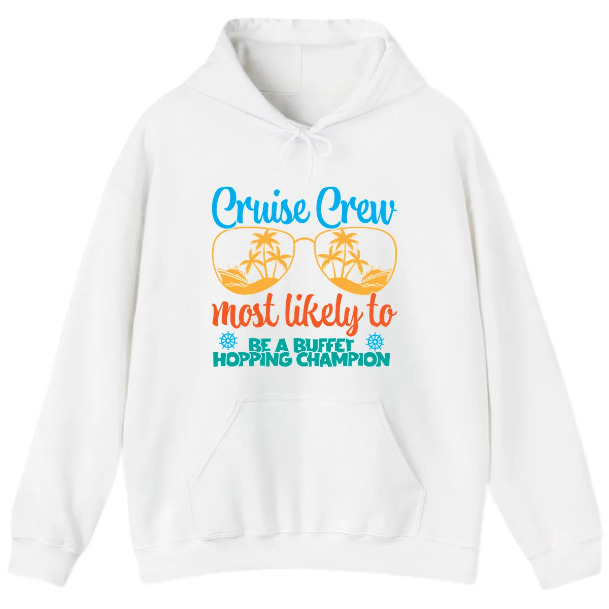 Cruise Crew Most Likely To Be A Buffet Champion Hoodie in White