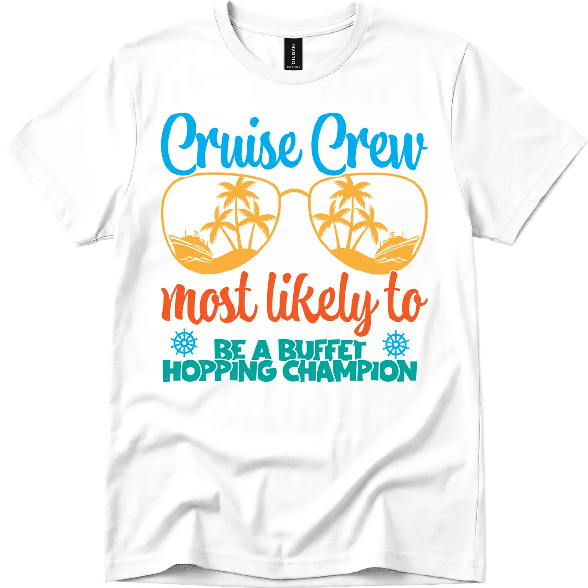 Cruise Crew Most Likely To Be A Buffet Champion T-Shirt in White