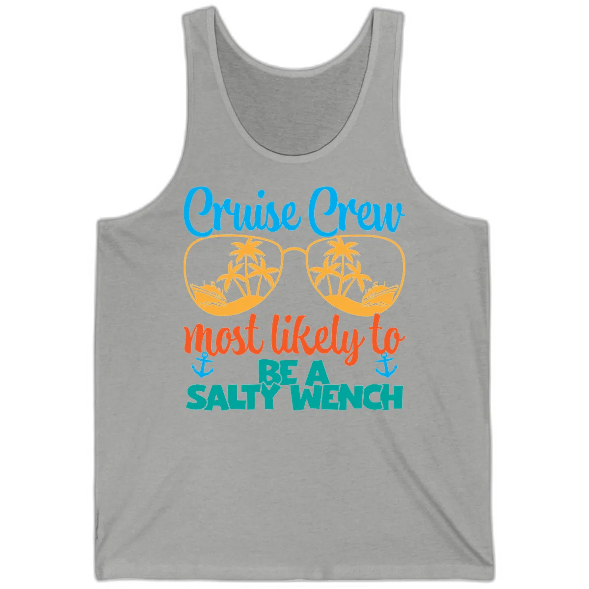 Cruise Crew Most Likely To Be A Salty Wench Tank in Athletic Heather