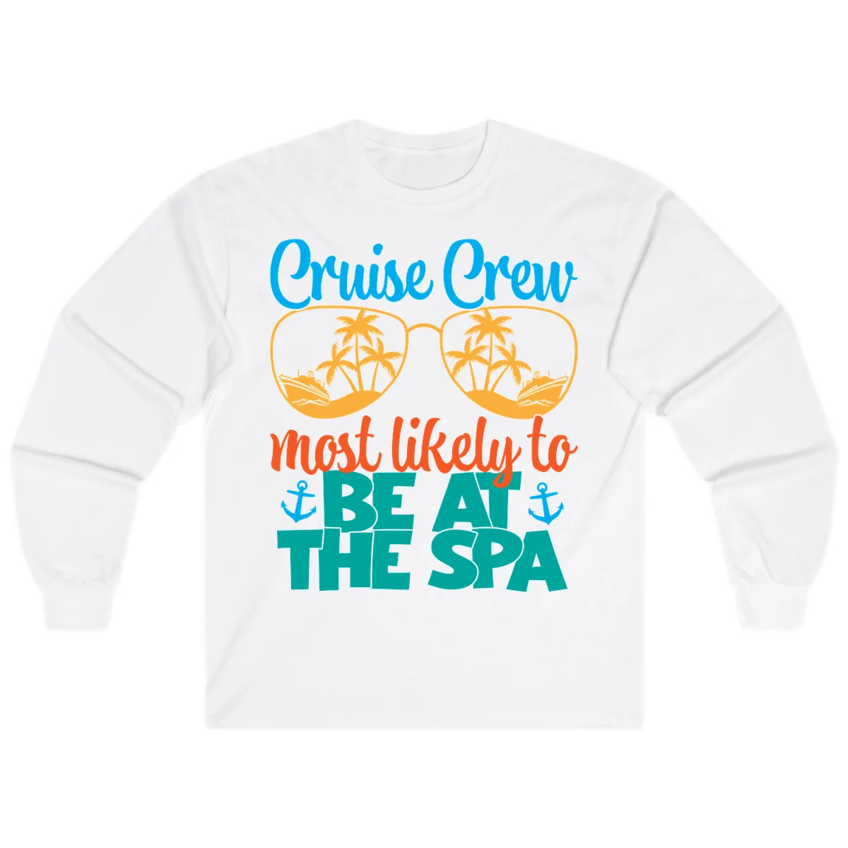 Cruise Crew Most Likely To Be At The Sea Long Sleeve in White