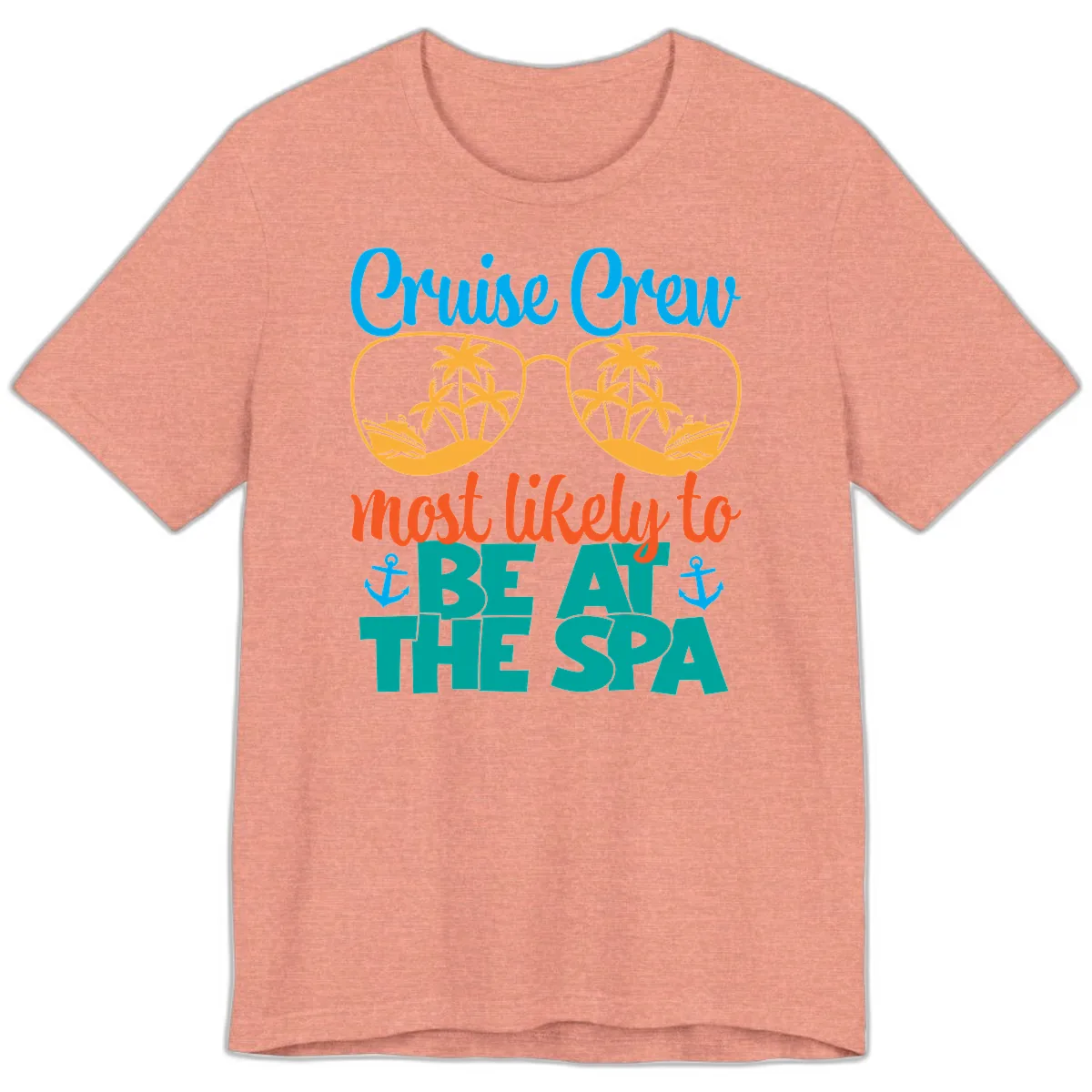 Cruise Crew Most Likely To Be At The Sea Premium T-Shirt in Heather Sunset