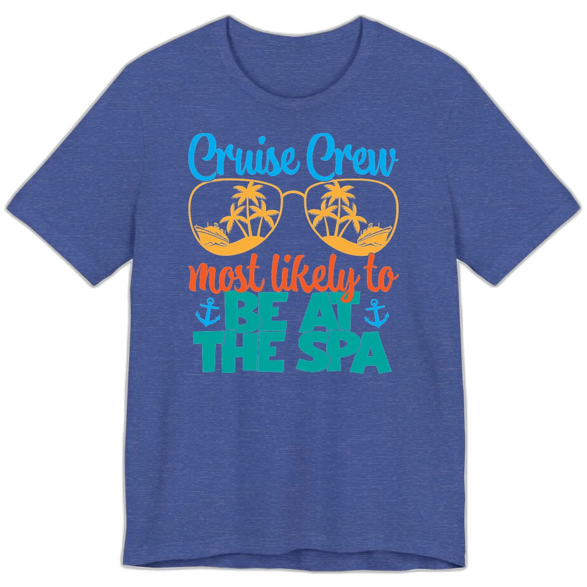 Cruise Crew Most Likely To Be At The Sea Premium T-Shirt in Heather True Royal