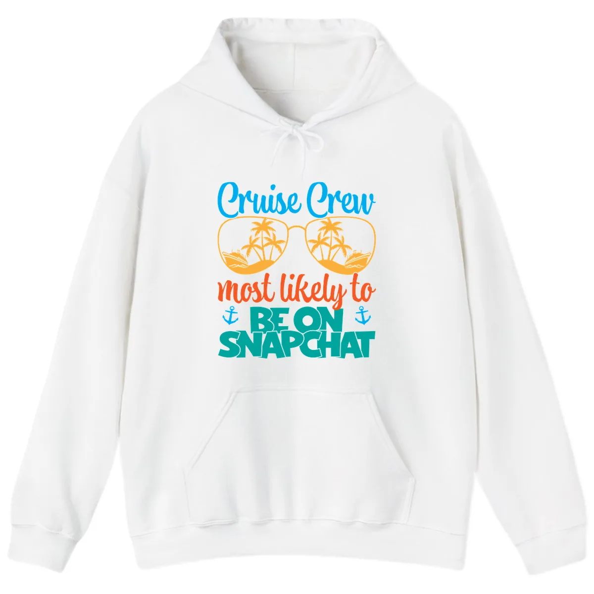 Cruise Crew Most Likely To Snapchat Hoodie in White