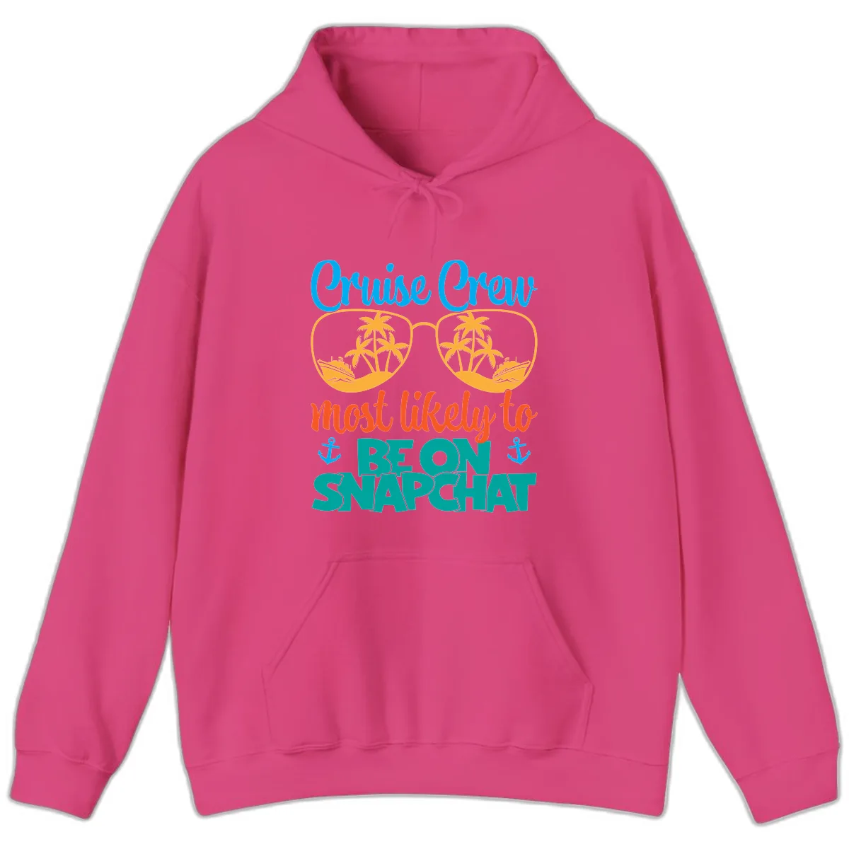 Cruise Crew Most Likely To Snapchat Hoodie in Heliconia