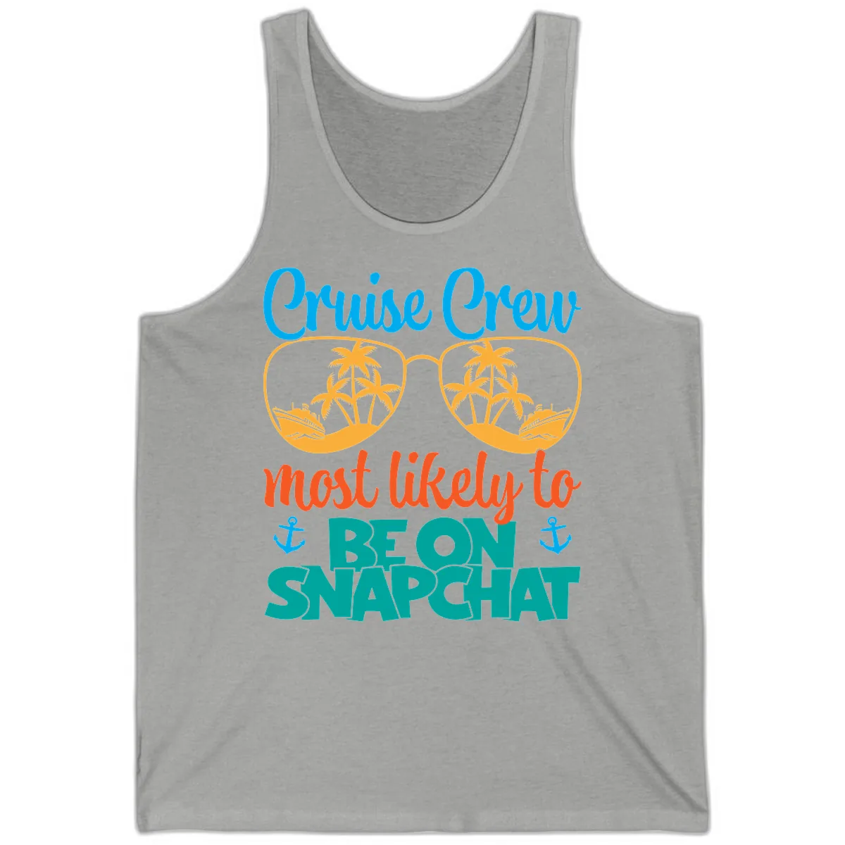 Cruise Crew Most Likely To Snapchat Tank in Athletic Heather