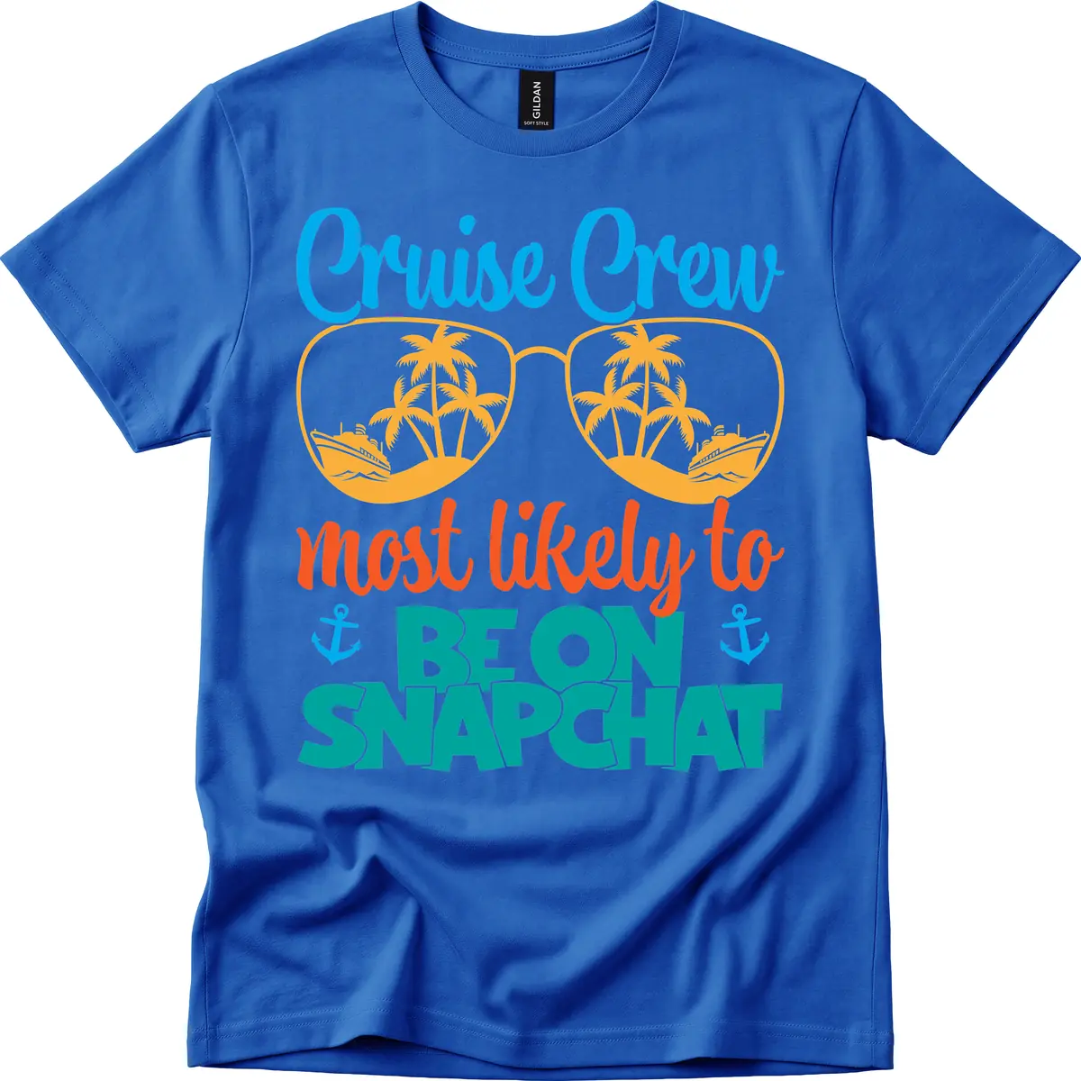 Cruise Crew Most Likely To Snapchat T-Shirt in Royal