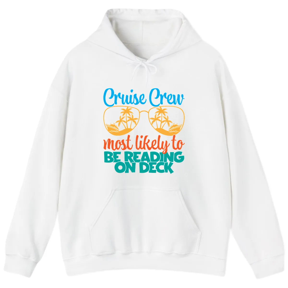 Cruise Crew Most Likely To Be Reading Ondeck Hoodie in White
