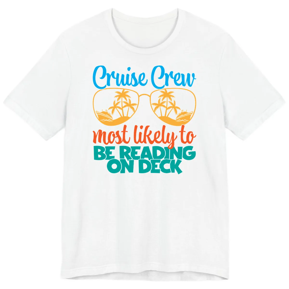 Cruise Crew Most Likely To Be Reading Ondeck Premium T-Shirt in White