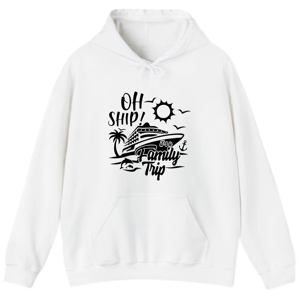 Oh Ship Family Trip Hoodie in White
