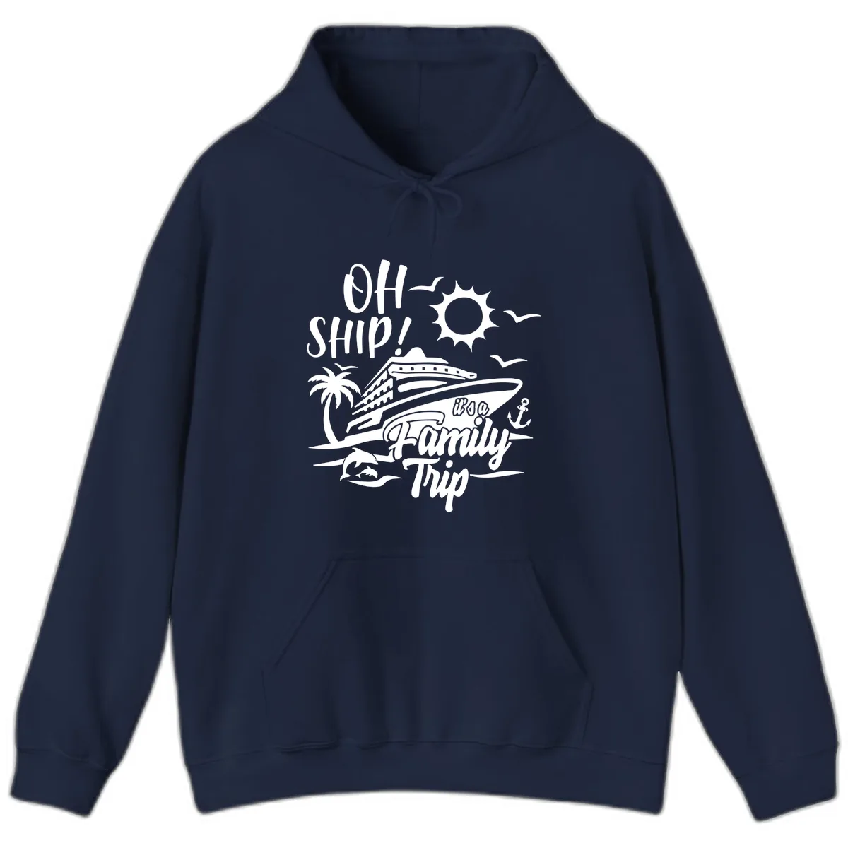 Oh Ship Family Trip Hoodie in Navy