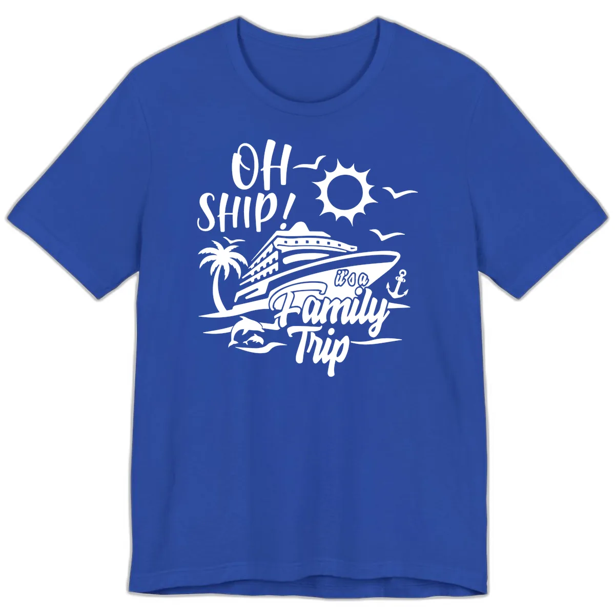 Oh Ship Family Trip Premium T-Shirt in True Royal