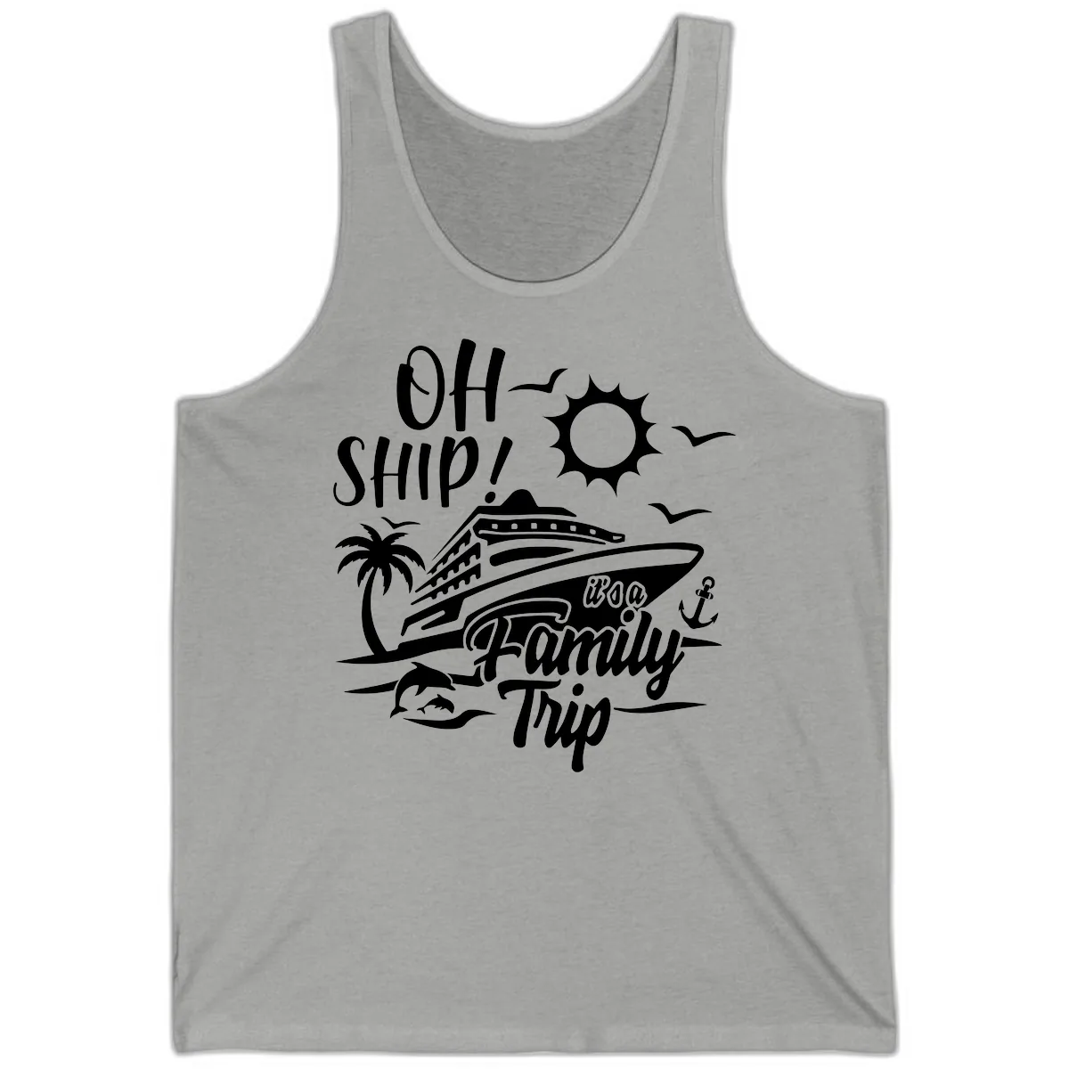 Oh Ship Family Trip Tank in Athletic Heather