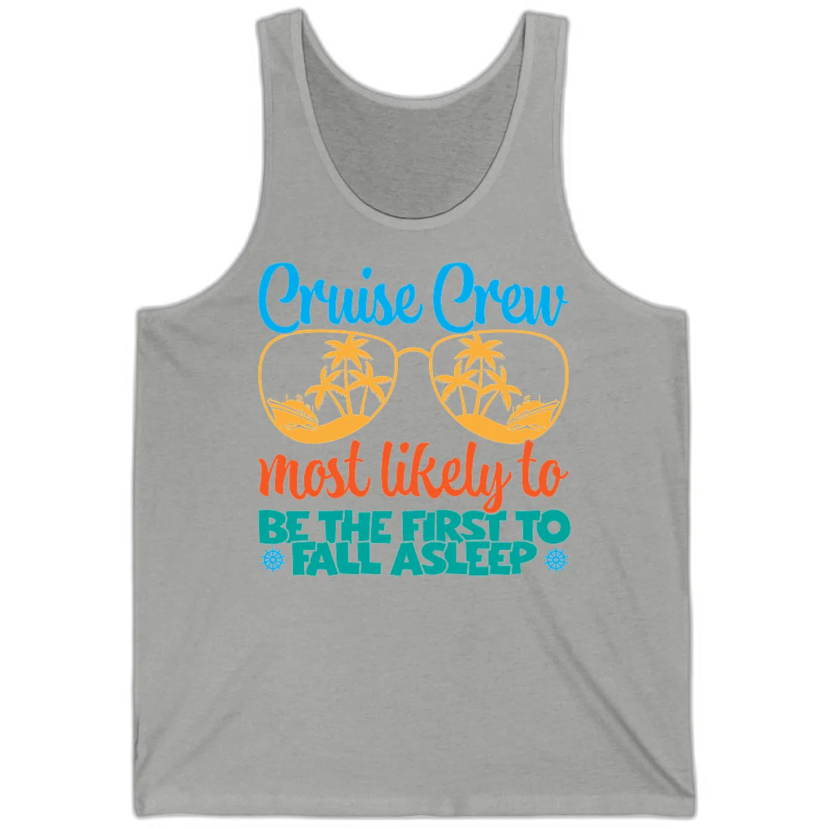Cruise Crew Most Likely To Fall Asleep Tank in Athletic Heather