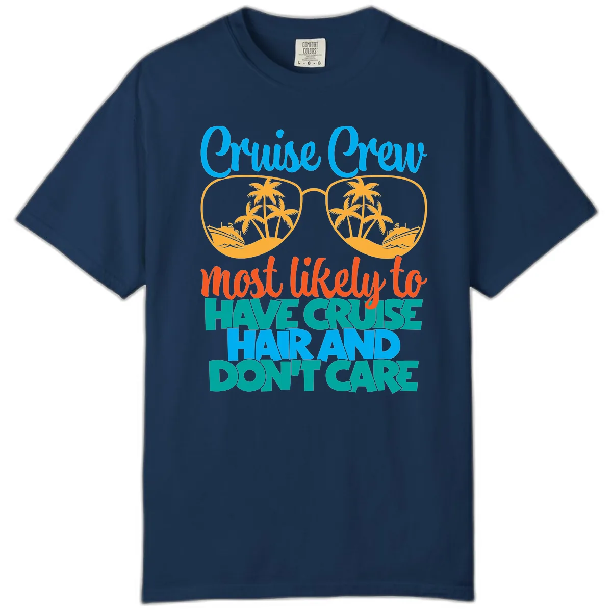 Cruise Crew Most Likely To Have Cruise Hand Comfort Color in Navy