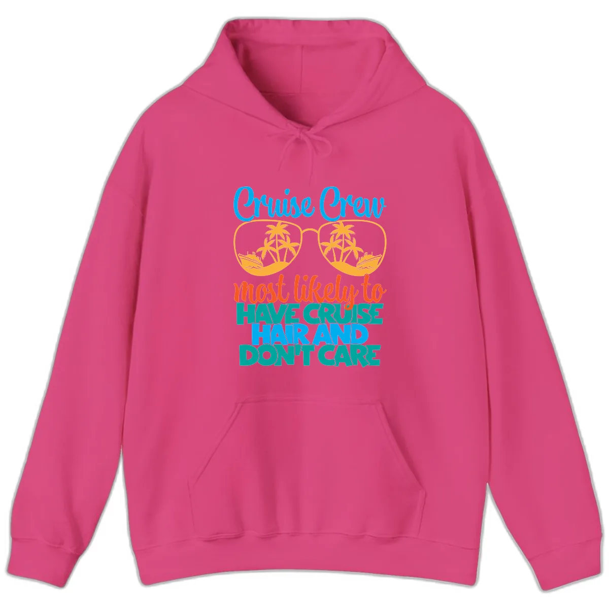 Cruise Crew Most Likely To Have Cruise Hand Hoodie in Heliconia