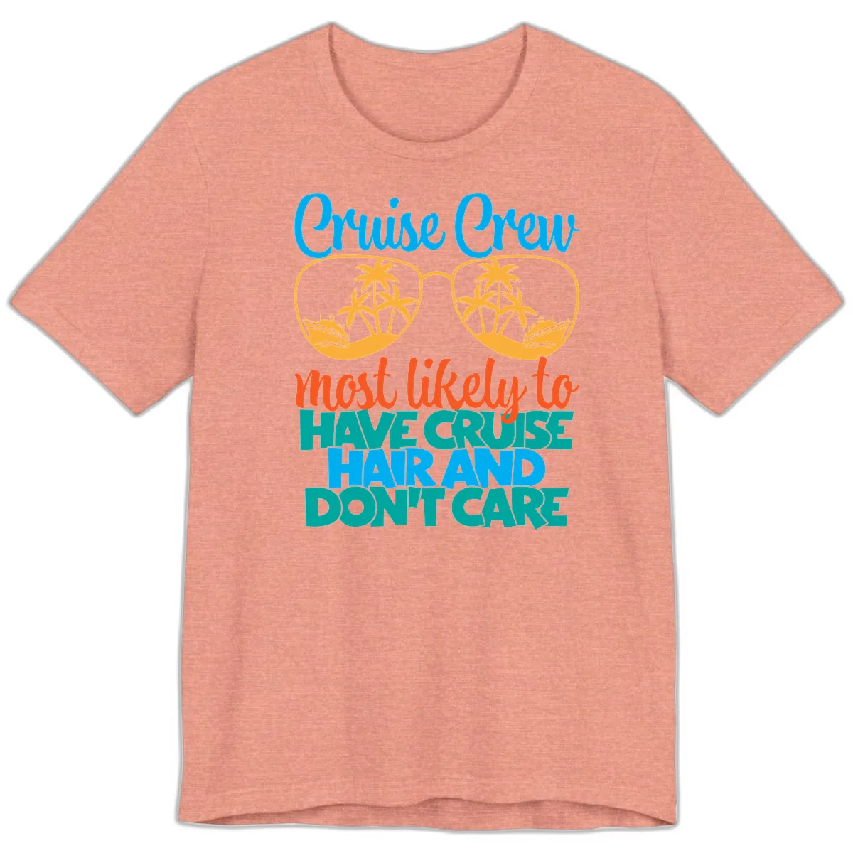 Cruise Crew Most Likely To Have Cruise Hand Premium T-Shirt in Heather Sunset