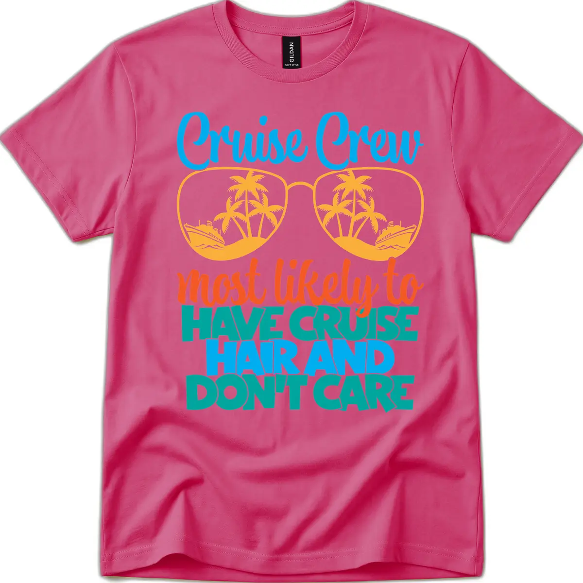 Cruise Crew Most Likely To Have Cruise Hand T-Shirt in Heliconia