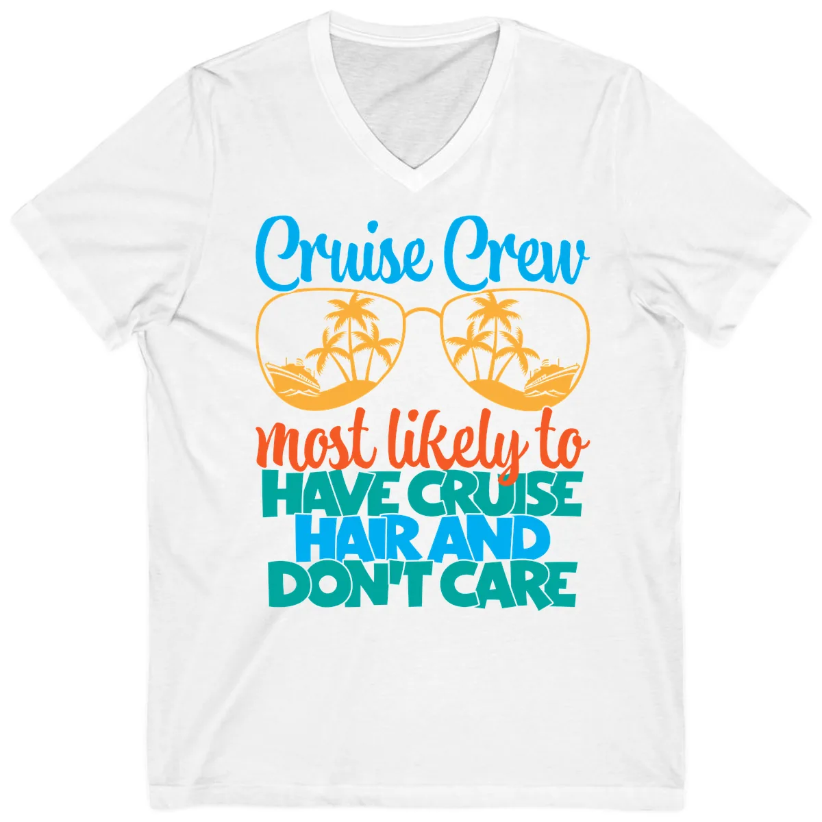 Cruise Crew Most Likely To Have Cruise Hand V-Neck in White