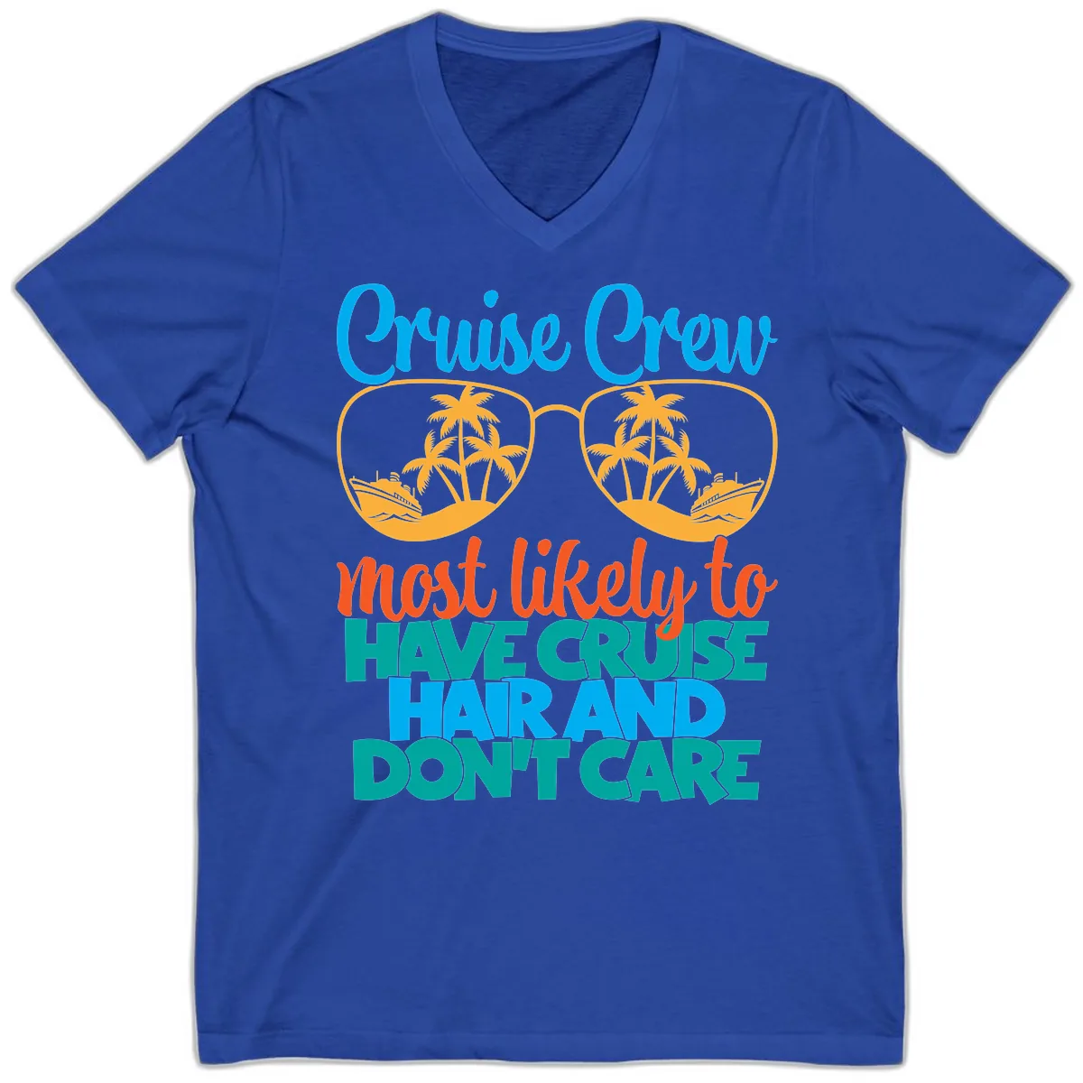 Cruise Crew Most Likely To Have Cruise Hand V-Neck in True Royal